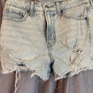 Old Navy Light Blue Distressed Denim Cutoff Shorts
